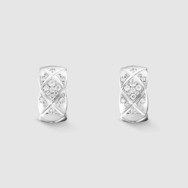 Chanel Women Coco Crush Earrings in 18K White Gold