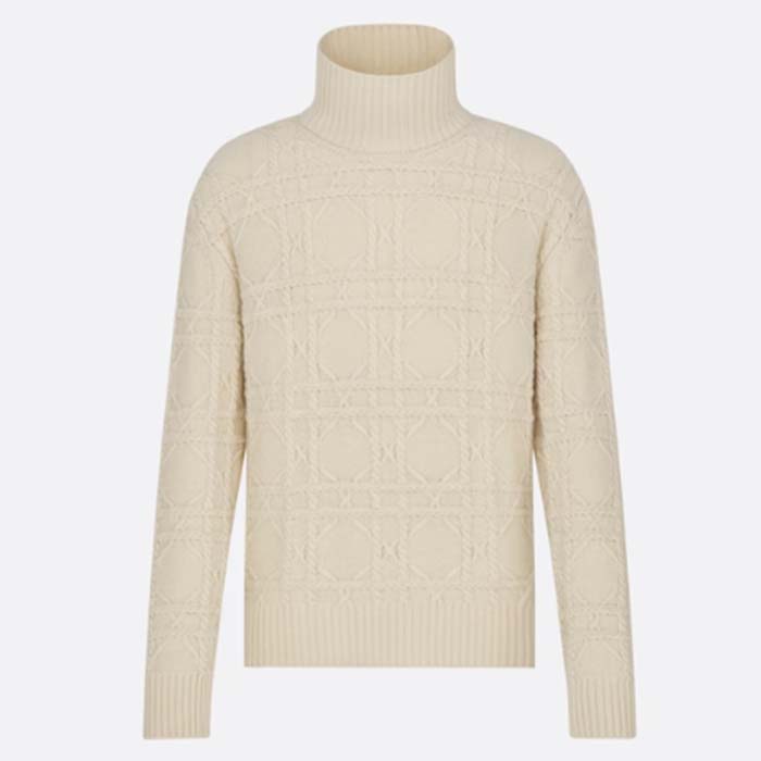 Dior Men CD Dior Icons Sweater White Cashmere Knit