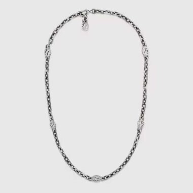 Gucci Women Silver Necklace with Interlocking G