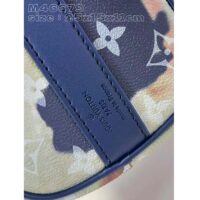 Louis Vuitton LV Unisex Keepall Bandoulière 25 Ink Blue Monogram Bleach Coated Canvas Cowhide-Leather (14)