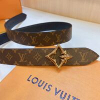 Louis Vuitton Unisex LV Flowergram 30 MM Reversible Belt Monogram Canvas Black Empreinte Leather (7)