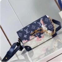 Louis Vuitton Unisex LV Steamer Wearable Wallet Ink Blue Monogram Bleach Coated Canvas (3)