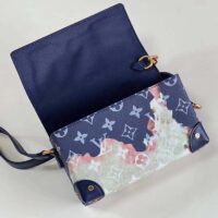 Louis Vuitton Unisex LV Steamer Wearable Wallet Ink Blue Monogram Bleach Coated Canvas (3)