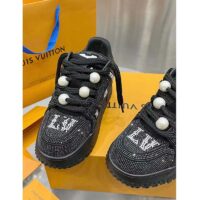 Louis Vuitton Unisex LV Trainer Maxi Sneaker Black Swarovski™ Crystals Textile Laces Rubber Outsole (3)