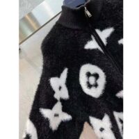 Louis Vuitton Women LV Monogram Mink Fur Zipped Hoodie Relaxed Fit Allover Monogram Intarsia (10)