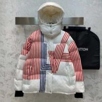 Louis Vuitton Women LV SKI LV Stripes Puffer Jacket Monogram Jacquard Polyamide White (7)