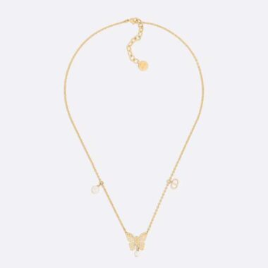 Dior Women Métamorphose Necklace Gold-Finish Metal and White Resin Pearls