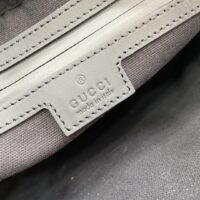 Gucci Unisex GG Belt Bag Black GG Rubber-Effect Leather Zip Closure (2)