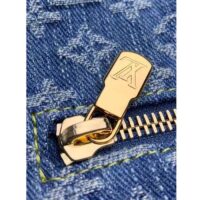 Louis Vuitton LV Women CarryAll MM Denim Blue GOTS Certified Cotton Monogram Denim Canvas (5)