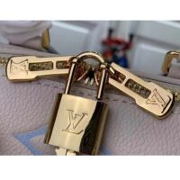 Louis Vuitton Women LV Speedy Bandoulière 20 Latte Candy Blue Embossed Grained Cowhide Leather (7)