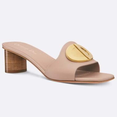 Dior Women CD Forever Dior Heeled Slide Nude Calfskin Reference KCQ934VEA_S21U