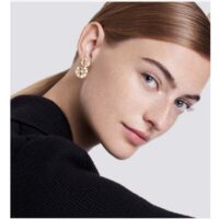 Dior Women CD Rose Des Vents Earring Yellow Gold Diamonds Pearl (11)