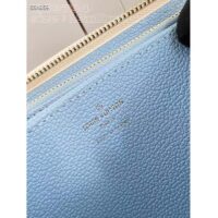 Louis Vuitton LV Unisex Zippy Wallet Blue Monogram Embossed Grained Cowhide Leather M83308 (1)