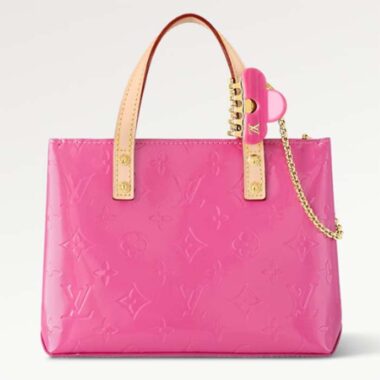 Louis Vuitton LV Women Reade PM Neon Pink Monogram Vernis Embossed Cowhide Leather M24028