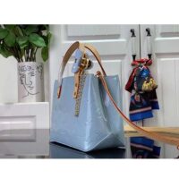 Louis Vuitton LV Women Reade PM Sky Blue Monogram Vernis Embossed Cowhide Leather M24144 (4)