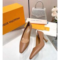 Louis Vuitton LV Women Sparkle Pump Brown Calf Leather Elasticized 6.5 Cm Heel (7)