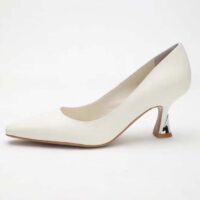 Louis Vuitton LV Women Sparkle Pump White Calf Leather Elasticized 6.5 Cm Heel (7)