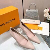 Louis Vuitton LV Women Sparkle Slingback Pump Beige Calf Leather Elasticized 6.5 Cm Heel (3)