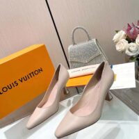 Louis Vuitton LV Women Sparkle Slingback Pump Beige Calf Leather Elasticized 6.5 Cm Heel (3)