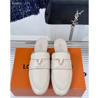 Louis Vuitton Unisex LV Capri Open Back Loafer White Calf Leather 1AC7OQ