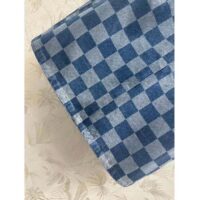 Louis Vuitton Women LV Damier Denim Skirt Cotton Blue Regular Fit 1AFGP2 (3)