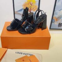 Louis Vuitton Women LV Shake Platform Sandal Black Calf Leather Lambskin 1ABVRQ (1)