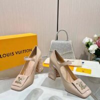 Louis Vuitton Women LV Shake Pump Beige Patent Calf Leather 9.5 CM Heel (3)