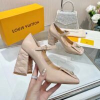 Louis Vuitton Women LV Shake Pump Beige Patent Calf Leather 9.5 CM Heel (3)