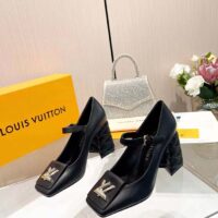 Louis Vuitton Women LV Shake Pump Black Calf Leather 9.5 CM Heel (6)