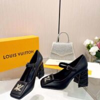 Louis Vuitton Women LV Shake Pump Black Calf Leather 9.5 CM Heel (6)