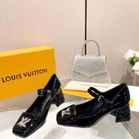 Louis Vuitton Women LV Shake Pump Black Patent Calf Leather 5.5 CM Heel (6)