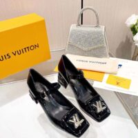 Louis Vuitton Women LV Shake Pump Black Patent Calf Leather 5.5 CM Heel (6)