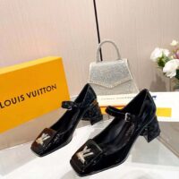 Louis Vuitton Women LV Shake Pump Black Patent Calf Leather 5.5 CM Heel (6)