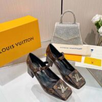 Louis Vuitton Women LV Shake Pump Brown Monogram Flower Canvas 5.5 CM Heel (8)