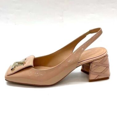 Louis Vuitton Women LV Shake Slingback Pump Beige Patent Calf Leather