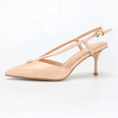 Louis Vuitton Women LV Stellar Slingback Pump Beige Glazed Patent Calf Leather