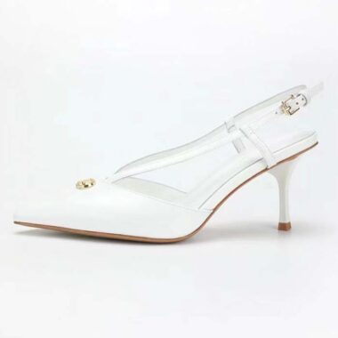 Louis Vuitton Women LV Stellar Slingback Pump White Glazed Calf Leather