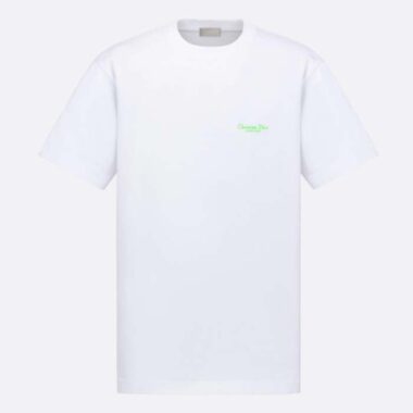 Dior CD Men Christian Dior Couture Relaxed-Fit T-Shirt White Cotton Jersey