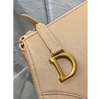 Dior CD Women Saddle Rodeo Pouch Biscuit Goatskin