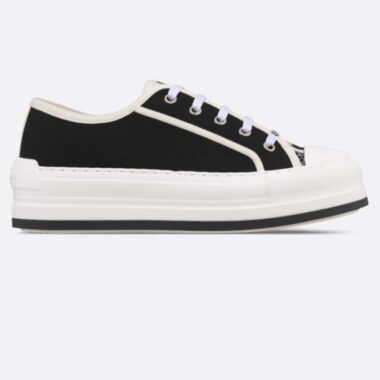 Dior Unisex CD Walk'N'Dior Platform Sneaker Black Cotton Canvas