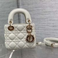 Dior Women CD Lady Dior Micro Bag Latte Cannage Lambskin (2)