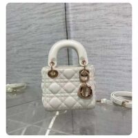 Dior Women CD Lady Dior Micro Bag Latte Cannage Lambskin (2)