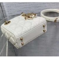 Dior Women CD Lady Dior Micro Bag Latte Cannage Lambskin (2)