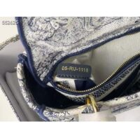 Dior Women CD Medium Lady D-Lite Bag Blue Toile De Jouy Embroidery (1)