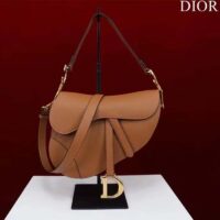 Dior Women CD Saddle Bag Strap Golden Saddle Grained Calfskin (2)