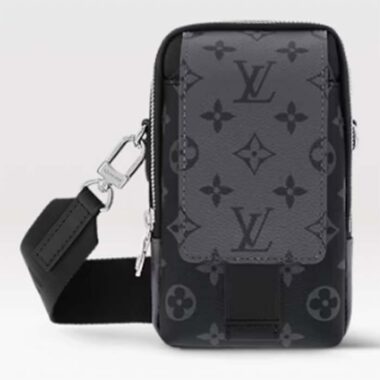 Louis Vuitton LV Unisex Double Phone Pouch NM Monogram Coated Canvas M81321