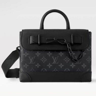 Louis Vuitton LV Unisex Steamer PM Bag Monogram Eclipse Coated Canvas M46953