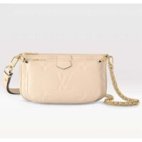 Louis Vuitton LV Women Multi Pochette Accessoires Beige Cowhide Leather M46568