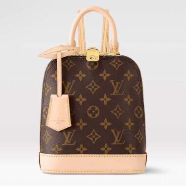 Louis Vuitton Unisex Alma Backpack Monogram Coated Canvas Cowhide Leather M47132