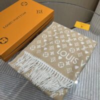 Louis Vuitton Unisex LV Game On Scarf Beige Allover Monogram M76900 (5)